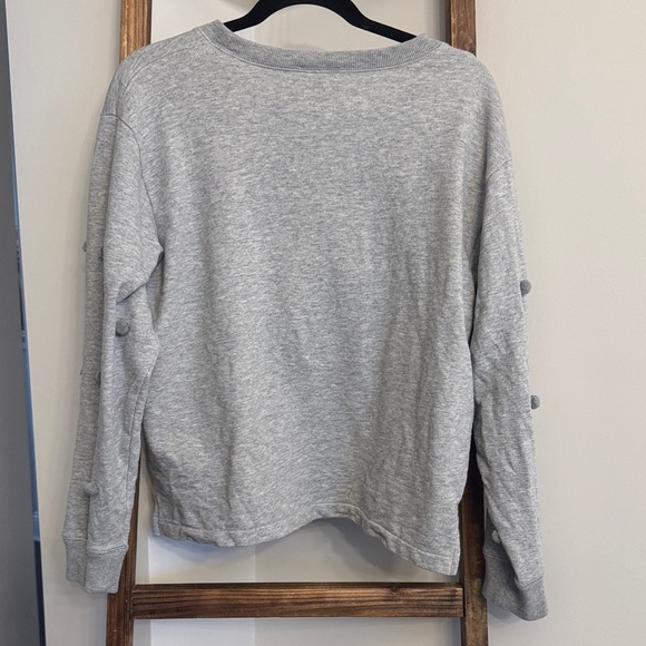 J. Crew Light Gray Pom-Pom Sweater - Picture 4 of 6